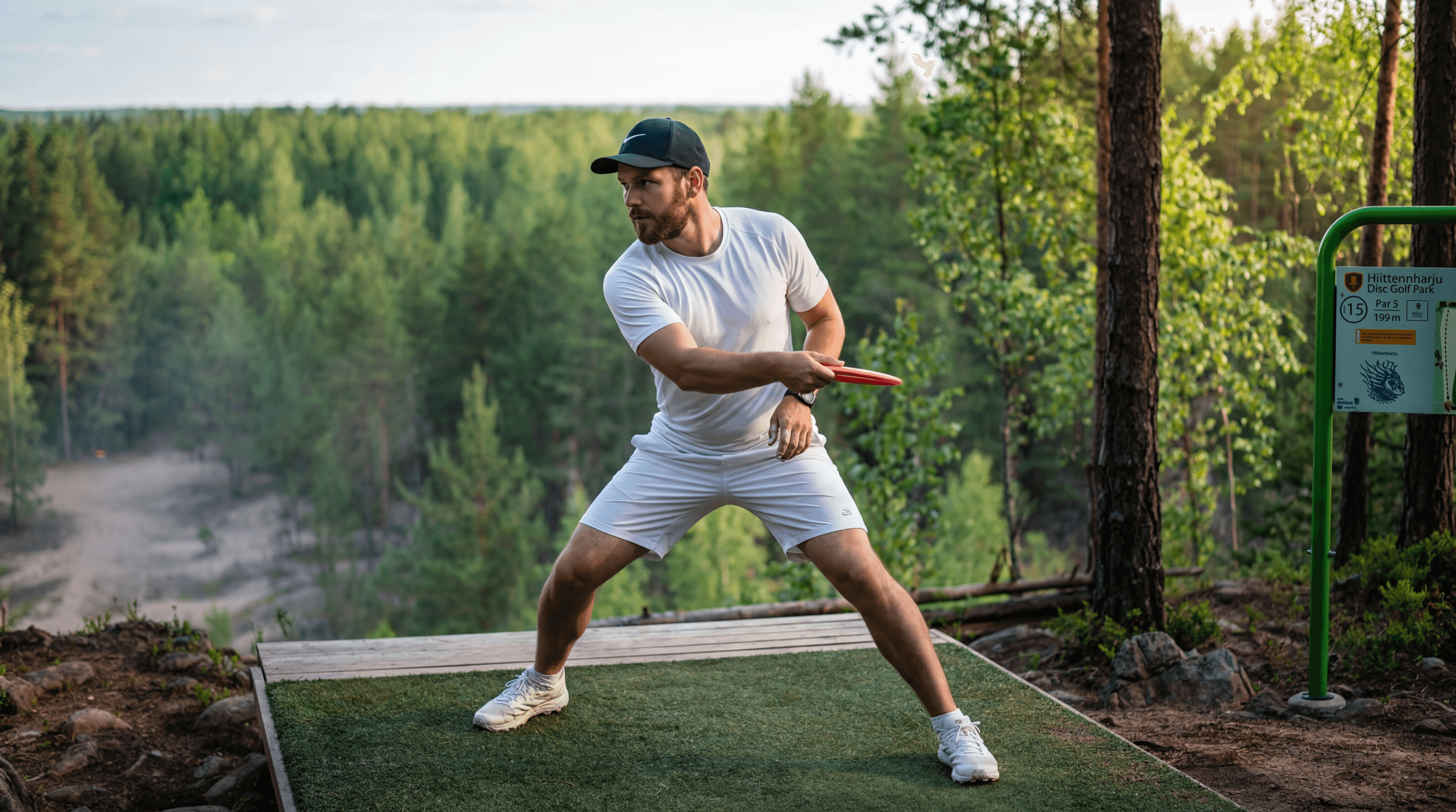 Spindisc-spiller i kast under turnering